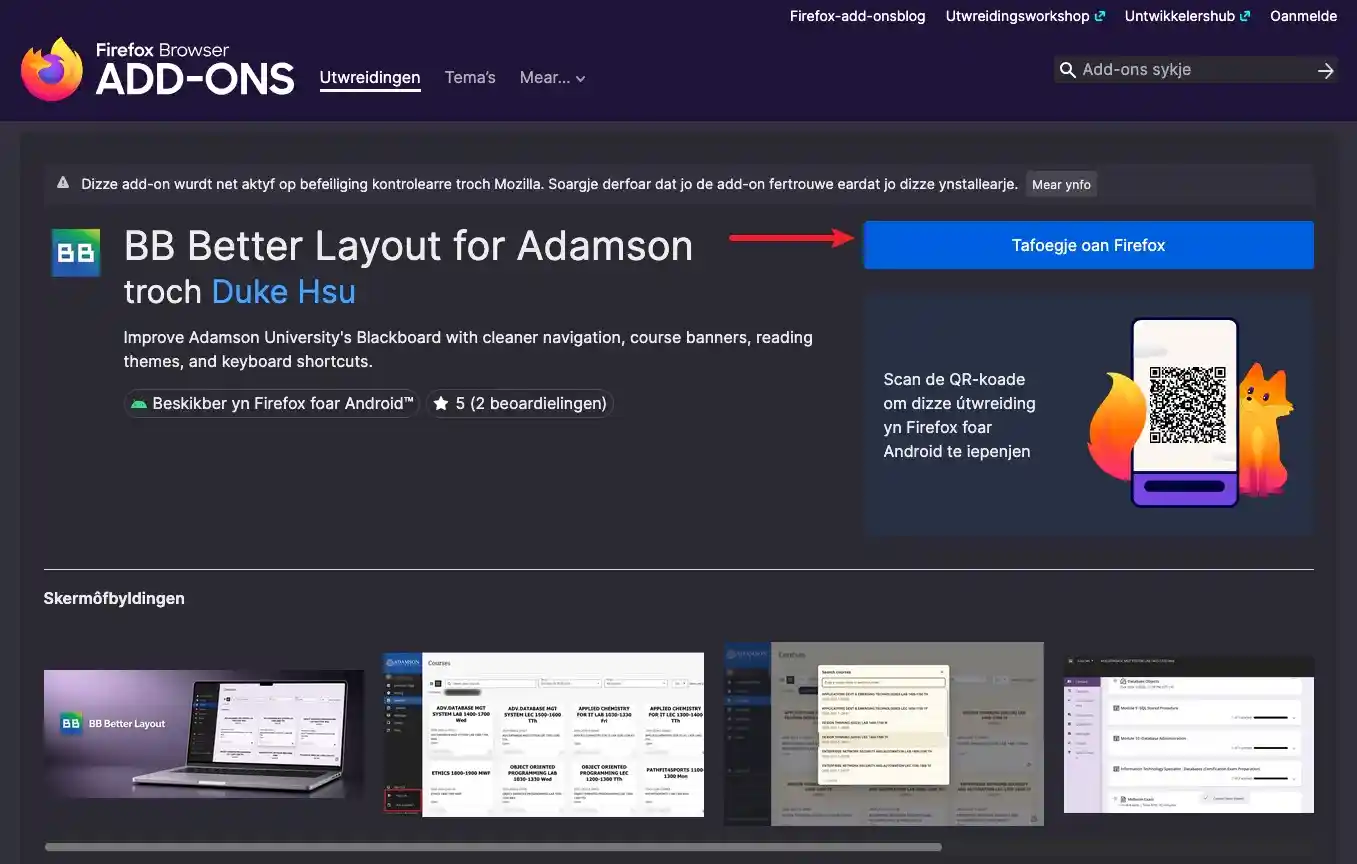 Add BB Better Layout from Firefox